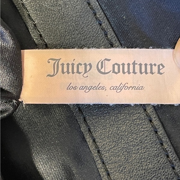 Vintage Y2K Juicy Couture Black & Gold-tone hardware Leather Purse and backpack main image 9